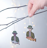 Oakdene Designs Christmas Decorations Personalised Fishing Decoration